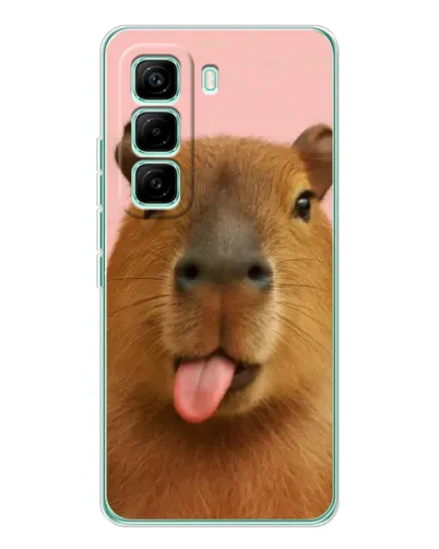 Чехол для Infinix Hot 60 Pro с картинкой «Капибара с языком» Чехол для Infinix Hot 60 Pro с картинкой «Капибара с языком»