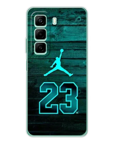 Чехол для Infinix Hot 60 с картинкой «Jordan Cyan 23»
