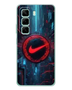 Чехол для Infinix Hot 60 с картинкой «Техногенный стиль Nike»