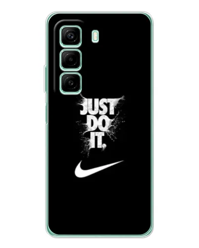 Чехол для Infinix Hot 60 с картинкой «Текстовый принт Nike»