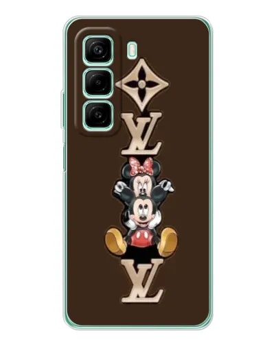 Чехол для Infinix Hot 60 с картинкой «LV и Микки Маус»