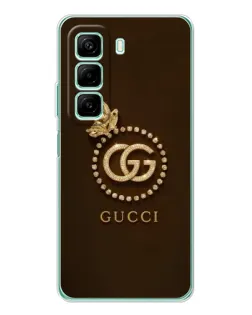 Чехол для Infinix Hot 60 с картинкой «Gucci — золотая бабочка»