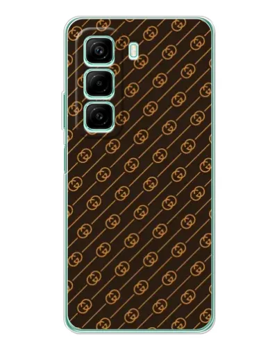 Чехол для Infinix Hot 60 с картинкой «Gucci — золотые диагонали»