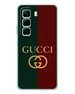 Чехол для Infinix Hot 60 с картинкой «Gucci — темно-зеленый градиент»
