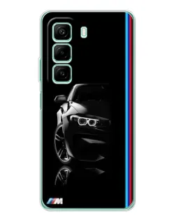 Чехол для Infinix Hot 60 с картинкой «Силуэт BMW в темноте»