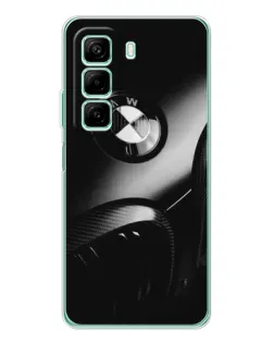 Чехол для Infinix Hot 60 с картинкой «Эмблема BMW — макро»