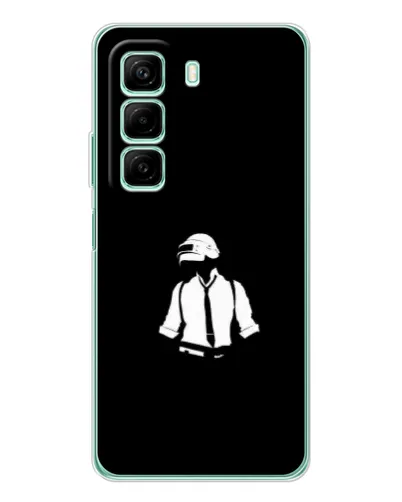 Чехол для Infinix Hot 60 с картинкой «PUBG — белый шлем» Чехол для Infinix Hot 60 с картинкой «PUBG — белый шлем»