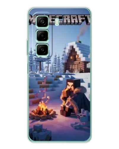 Чехол для Infinix Hot 60 с картинкой «Зимний Minecraft» Чехол для Infinix Hot 60 с картинкой «Зимний Minecraft»
