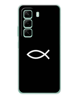 Чехол для Infinix Hot 60 с картинкой «Символ рыбы Jesus»