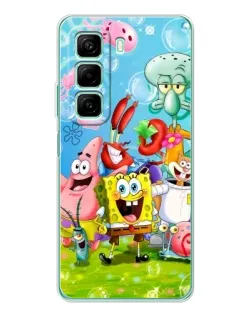 Чохол для Infinix Hot 60 з картинкою «Губка Боб та друзі»