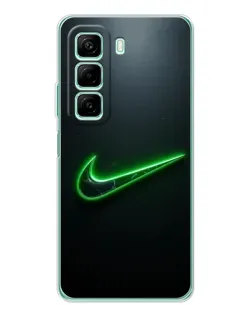 Чохол для Infinix Hot 60i з картинкою «Неоновий контур Nike»