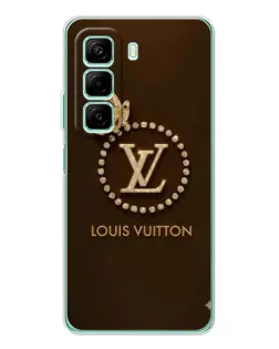 Чехол для Infinix Hot 60i с картинкой «LV — золотая печать»