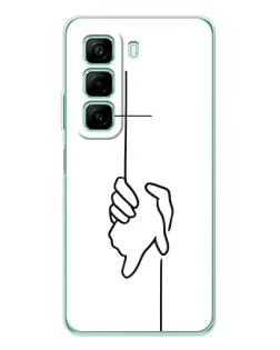 Чехол для Infinix Hot 60i с картинкой «Рука держит» Чехол для Infinix Hot 60i с картинкой «Рука держит»