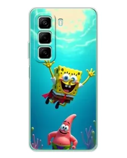 Чехол для Infinix Hot 60i с картинкой «Спанч Боб под водой»