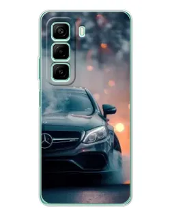 Чехол для Infinix Hot 60i с картинкой «Mercedes — ночной город» Чехол для Infinix Hot 60i с картинкой «Mercedes — ночной город»