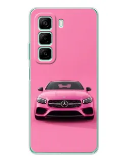 Чехол для Infinix Hot 60i с картинкой «Розовый Mercedes AMG»