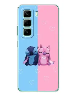Чохол для Infinix Hot 60i з картинкою «Stitch та Angel Love»
