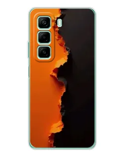 Чехол для Infinix Hot 60i с картинкой «Оранжевый разлом»