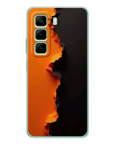 Чехол для Infinix Hot 60i с картинкой «Оранжевый разлом» Чехол для Infinix Hot 60i с картинкой «Оранжевый разлом»