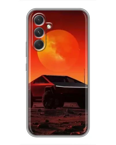 Чехол для Infinix Hot 70 Pro с картинкой «Cybertruck на Марсе»