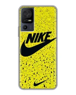 Чехол для Infinix Hot 70 с картинкой «Желтый текстурный Nike»