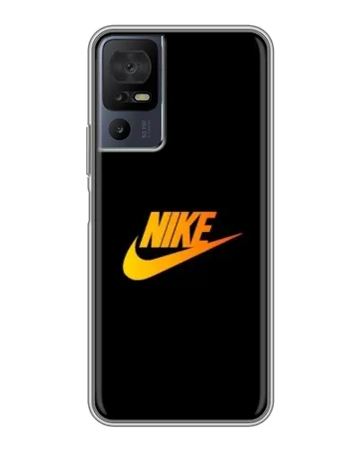 Чехол для Infinix Hot 70 с картинкой «Золотой логотип Nike»