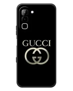 Чехол для Infinix Hot 70 с картинкой «Gucci — золото на черном»