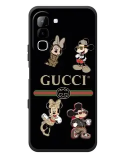 Чехол для Infinix Hot 70 с картинкой «Gucci — герои Disney и монограмма»