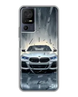 Чехол для Infinix Hot 70 с картинкой «BMW в свете фар»