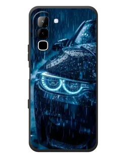 Чехол для Infinix Hot 70 с картинкой «BMW под дождем»