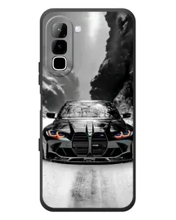 Чехол для Infinix Hot 70 с картинкой «BMW — акварельный дрифт»