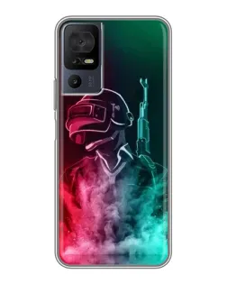Чехол для Infinix Hot 70 с картинкой «PUBG — огненный воин»