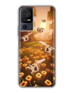 Чехол для Infinix Hot 70 с картинкой «Поле подсолнухов»