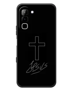 Чехол для Infinix Hot 70 с картинкой «Графический крест Jesus»