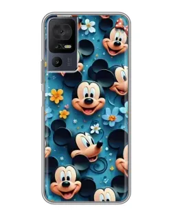 Чехол для Infinix Hot 70 с картинкой «Паттерн Микки и Минни»