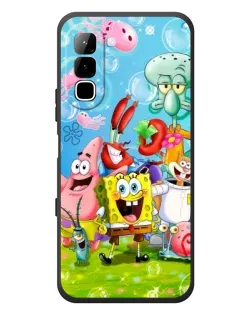 Чехол для Infinix Hot 70 с картинкой «Губка Боб и друзья»