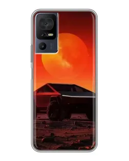 Чехол для Infinix Hot 70 с картинкой «Cybertruck на Марсе»