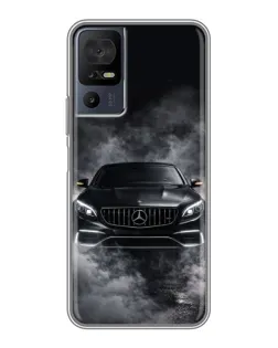 Чехол для Infinix Hot 70 с картинкой «Mercedes в дыму»