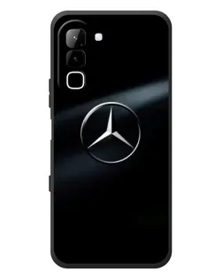 Чехол для Infinix Hot 70 с картинкой «Mercedes на металле»