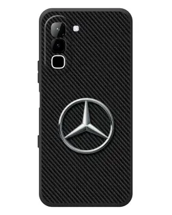 Чехол для Infinix Hot 70 с картинкой «Карбоновый Mercedes стиль»