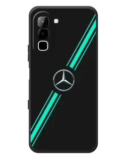 Чехол для Infinix Hot 70 с картинкой «Спортивные линии Mercedes»