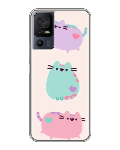 Чехол для Infinix Hot 70 с картинкой «Pusheen трио»