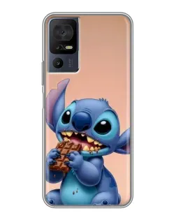 Чехол для Infinix Hot 70 с картинкой «Стич ест шоколад»