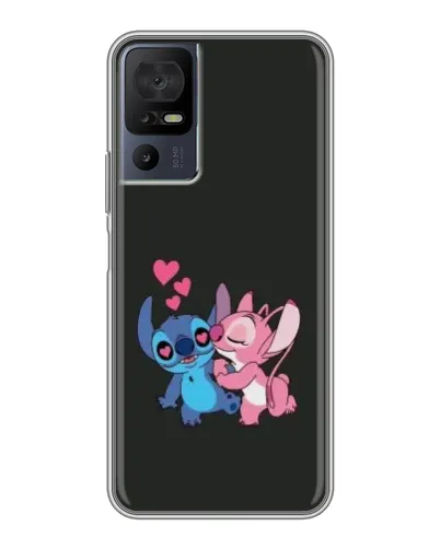 Чехол для Infinix Hot 70 с картинкой «Анжел целует Стича»