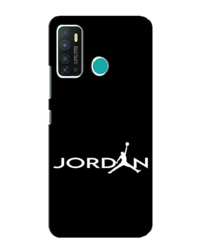 Чехол для Infinix Hot 9 / Hot 9 Pro с картинкой «Jordan White Logo»