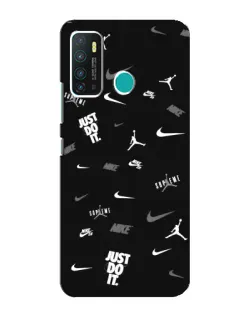 Чехол для Infinix Hot 9 / Hot 9 Pro с картинкой «Nike Black Pattern»