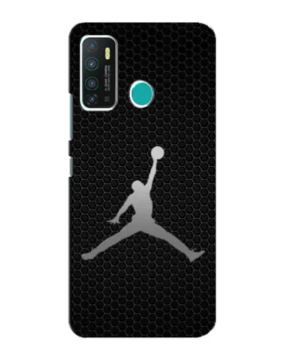 Чехол для Infinix Hot 9 / Hot 9 Pro с картинкой «Jordan Dark Carbon»