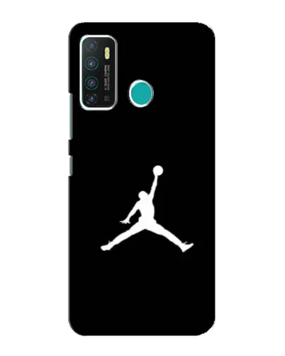 Чехол для Infinix Hot 9 / Hot 9 Pro с картинкой «Jordan Silhouette»