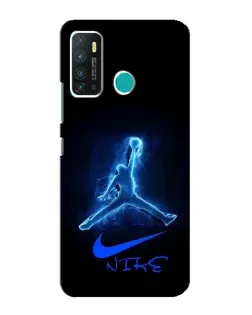 Чехол для Infinix Hot 9 / Hot 9 Pro с картинкой «Jordan Neon Blue»