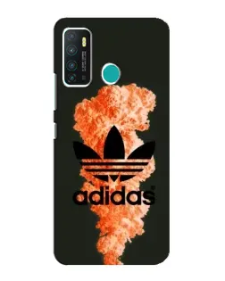 Чехол для Infinix Hot 9 / Hot 9 Pro с картинкой «Оранжевый дым Adidas»